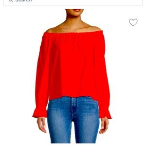 NWOT LC Waikiki off shoulder red long sleeve top